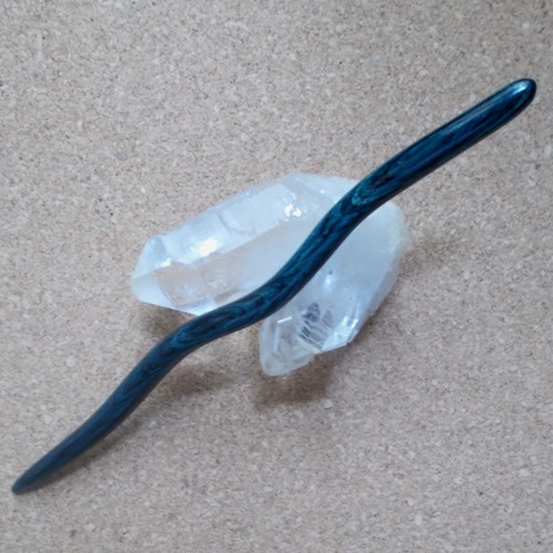 NEW! Dymalux Blue Angel Ketylo hair stick supplied in the UK by Longhaired Jewels